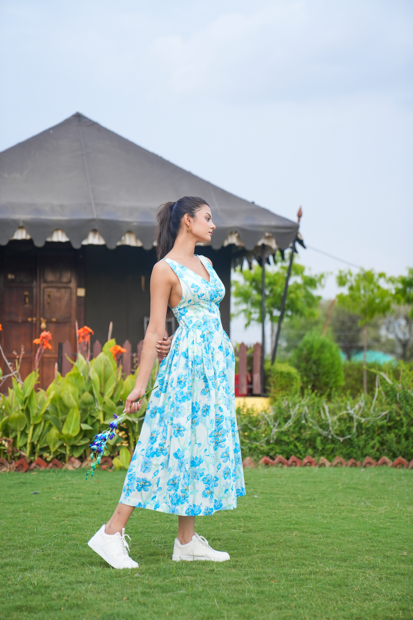 Floret – Flared Floral Midi Dress