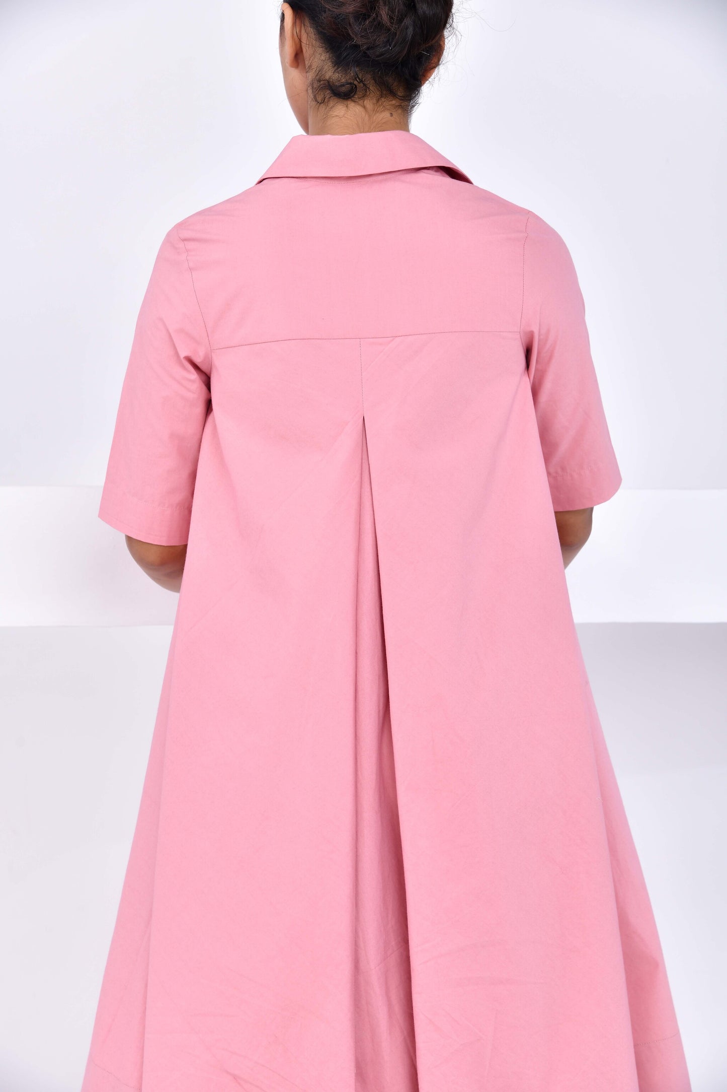 Amber Glow – Circular Tunic Midi Dress