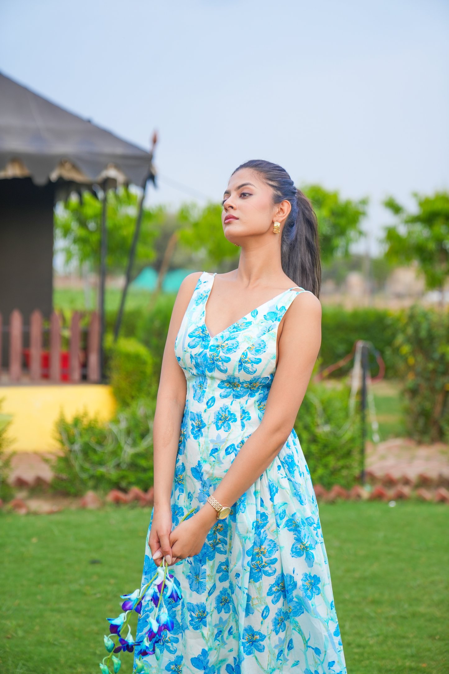 Floret – Flared Floral Midi Dress