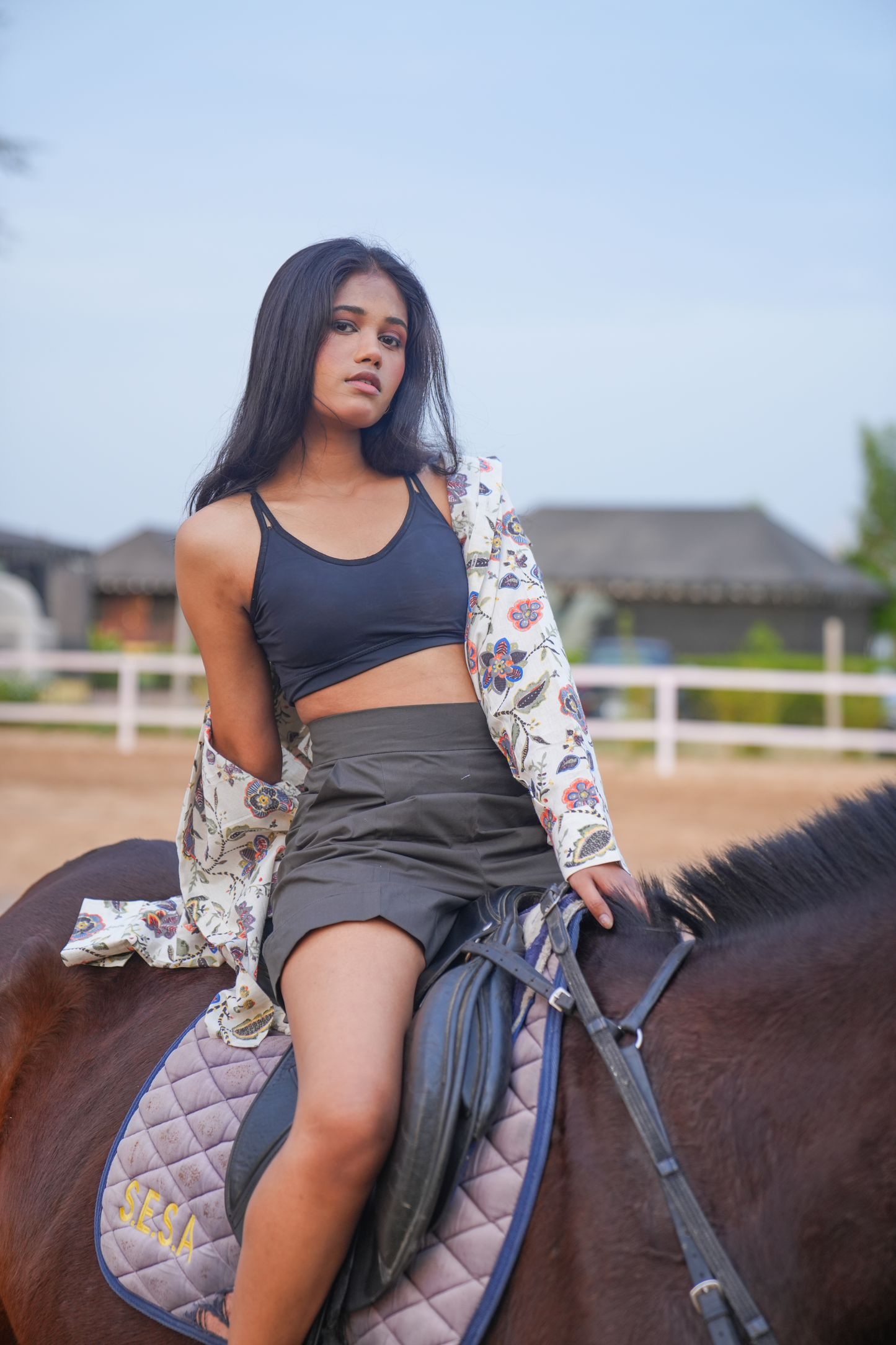 Meadow Muse – High-Low Shirt & Shorts Set