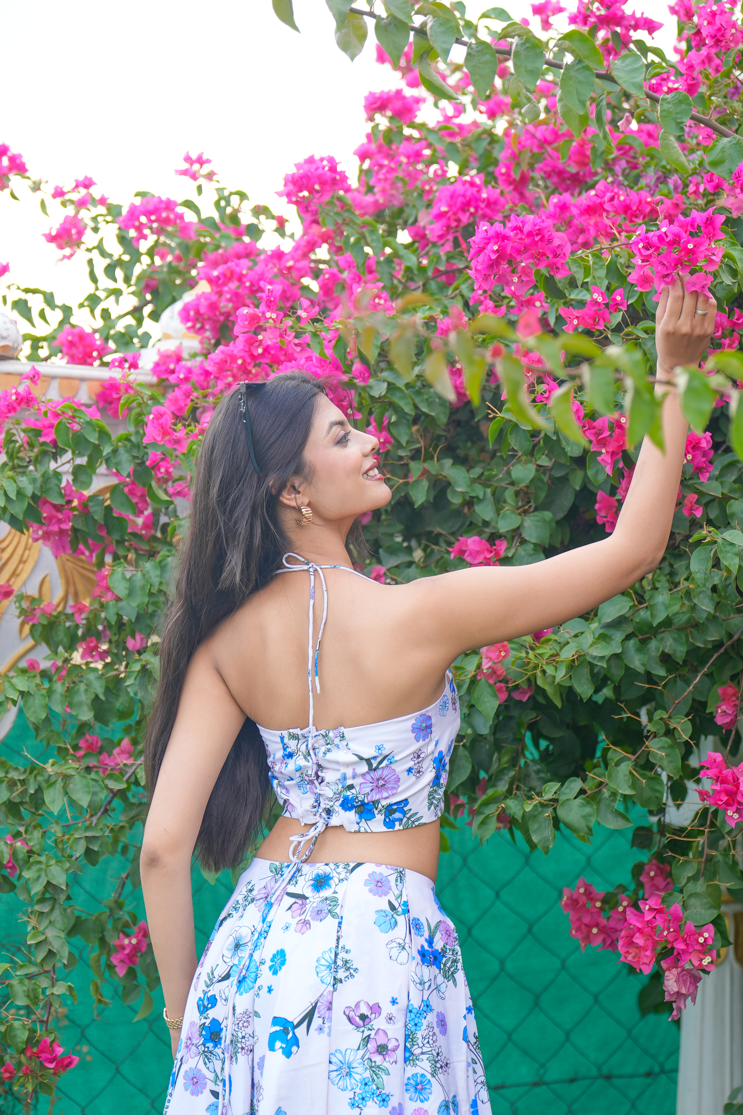 Posy – White Floral Skirt And Top
